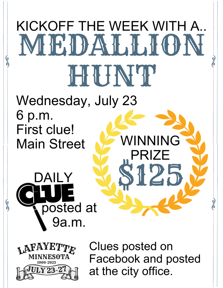 Poster explaining the Medallion Hunt