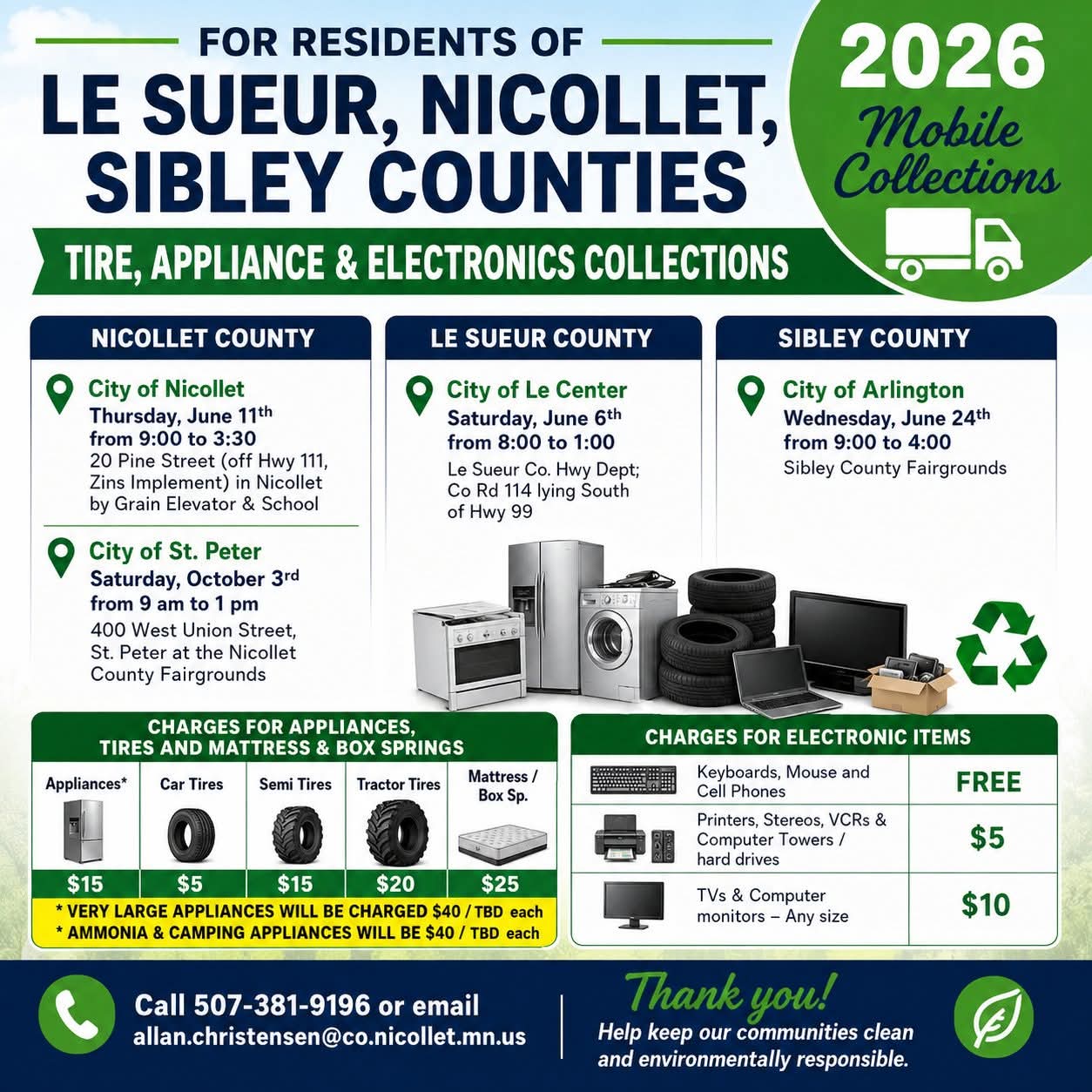 2026 Tri County Solid Waste Schedule